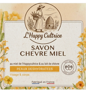 Savon solide au lait de chèvre et au miel - 100g